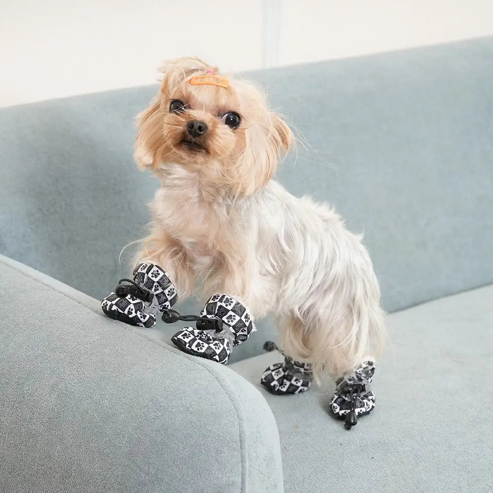 4pcs/set Durable Waterproof Winter Pet Dog Shoes Anti-slip Thick Pet Footwear Puppy Dogs Socks Booties