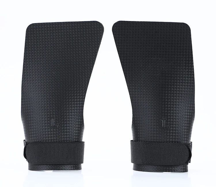 A Pair of Carbon No Finger Hole Hand Grips for Crossfit Pull Ups Cross Training Kettlebell Gymnastics Workout Palm Protector