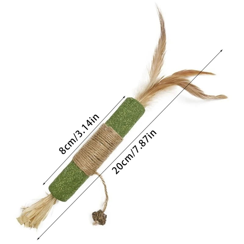 Cats Catmint Stick Cats Teether Licking Stick Cats Teaser Stick Toy Chewing Matatabi Cats Hairballs Removal Treat Stick