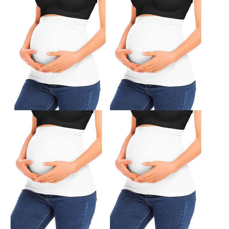 4packs Belly Band for Pregnancy,Maternity Pants and Jeans Extender for All Trimesters and Including Post Pregnancy Prenatal Care