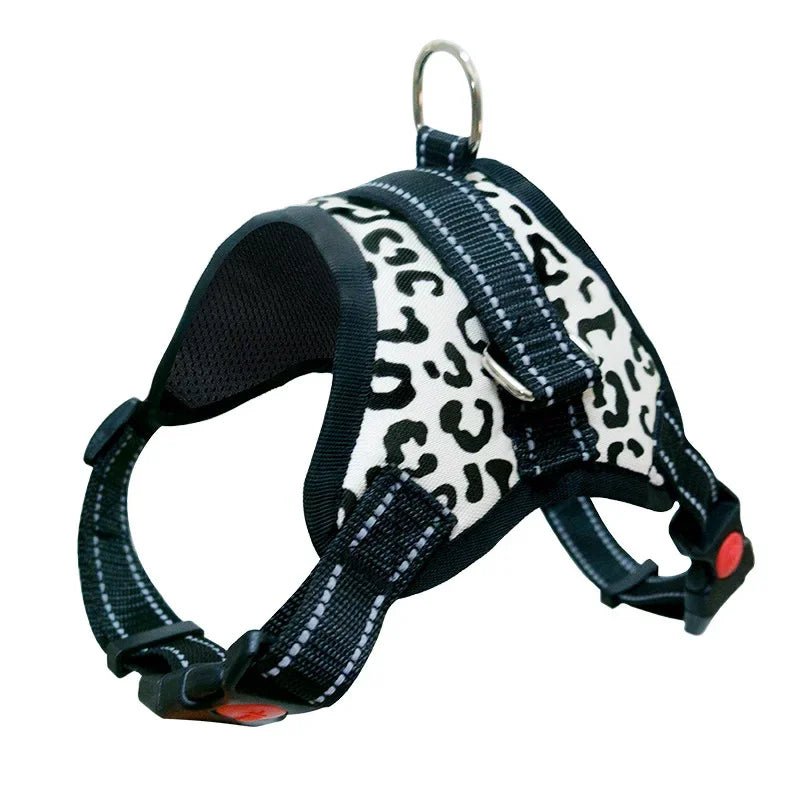 Personalized Dog Harness Nylon Reflective Breathable Pet Harness Vest For Small Large Dogs outdoor Walk Training Accessories