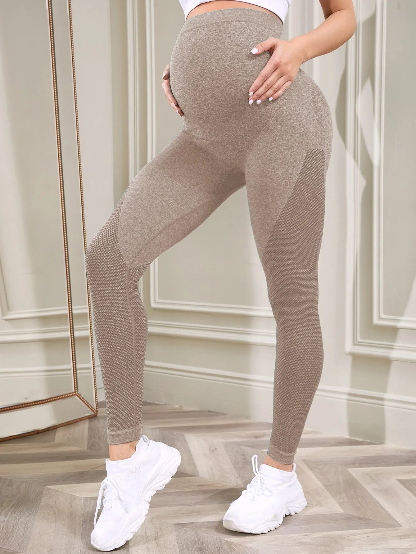 Women's Maternity Leggings Over The Belly Full Length Pregnancy Yoga Pants Active Wear Workout Leggings