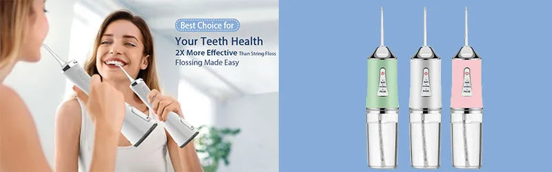 Professional Flossing Portable Electric 4Nozzle Toothbrush Combo Tonsil Stone Remover Family Oral Irrigator Water Dental Flosser