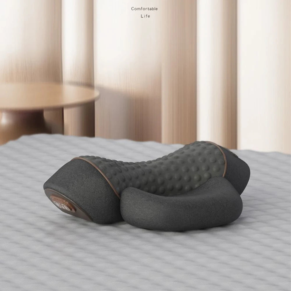 Electric Neck Massager Pillow Vibration Heating Massage Neck Traction Stretcher Support Cervical Spine Pain Relief Sleep Relax