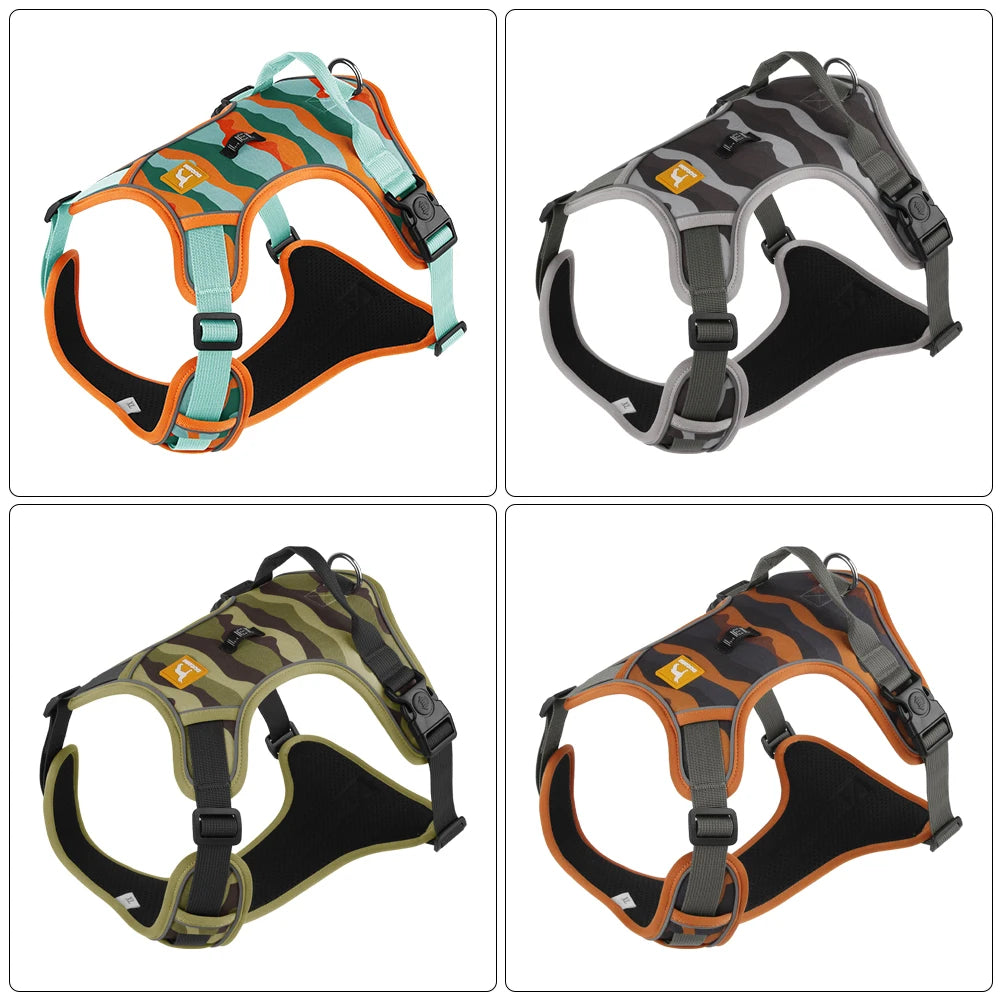 Adjustable Harness Dog Reflective Safety Training Walking Chest Vest Leads Collar For French Bulldog Pets Dogs Accessories