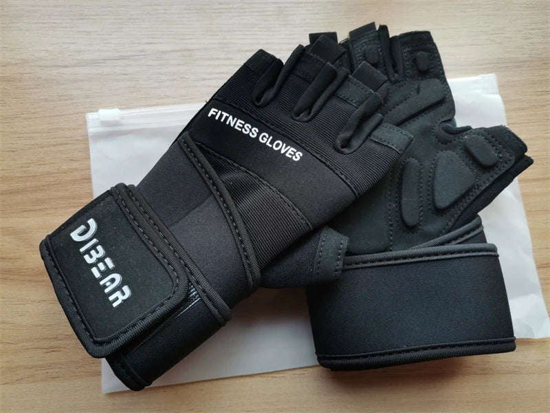 Half Finger Bodybuilding Gym Gloves Weightlifting Dumbbell Kettlebell Training Workout Fitness Gloves For Man Women