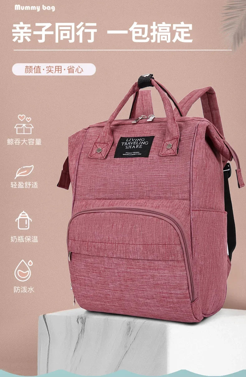 Nappy Backpack Diaper Bag Mummy Large Capacity Bags Mom Baby Multi-Function Waterproof Outdoor Travel Diaper Bags for Baby Care