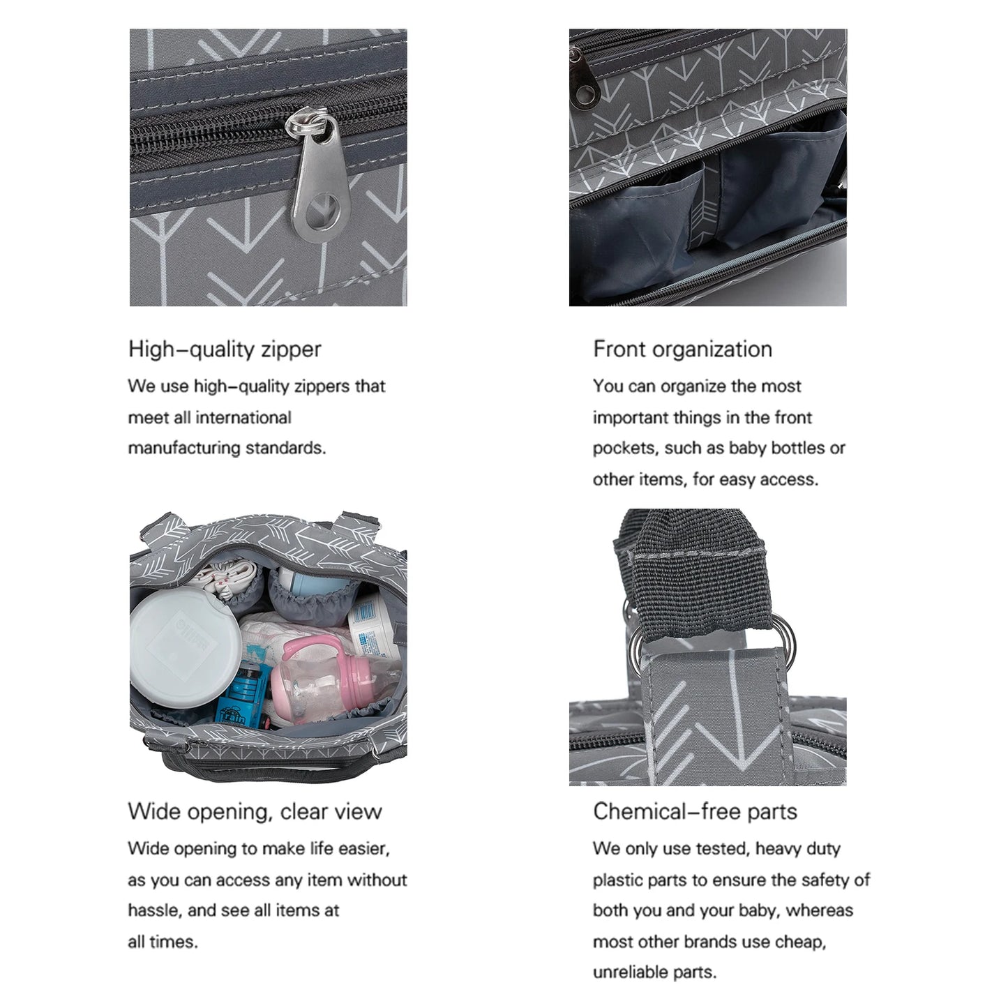 7pcs Nappy Changing Bag Set,Multifunction Mummy Tote Bag Baby Changing Bag Shoulder Handbag Travel Diaper Bag