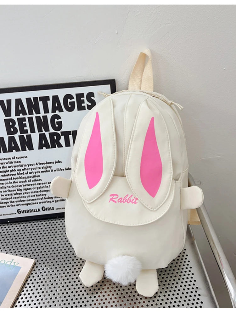Personalized Custom name Embroidered Newborn letter Nursery Baby Rabbit Backpack School Children bag Gifts Bunny