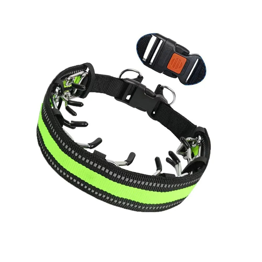 Dog Collar Prong Dog Training Collar For Dogs With Rubber Tips Stainless Steel Dog Collar For Large Dogs Dog Training Supplies