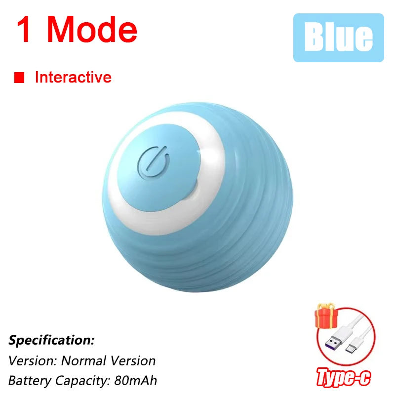Upgraded Cat Interactive Ball Toys Infrared Automatic Rolling Ball Tail Rechargeable Smart Pet Toy Cat Training Imitate Mouse