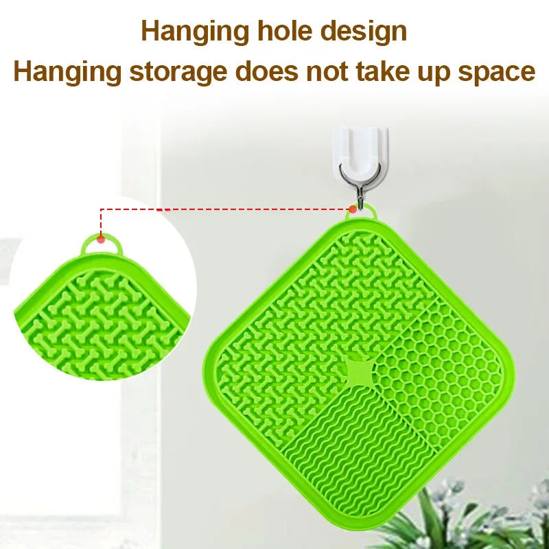 Cat Dog Slow Food Mat Pet Lick Silicone Mat Dog Feeder Supplies Suction Bowl Slow Food Mat Cats Dogs Feeding Supplies