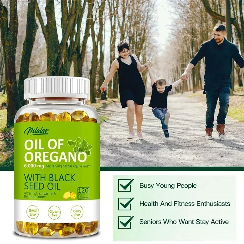 Oregano Oil Softgels - Balance Intestinal Flora, Promotes Digestion, Supports Gut, Digestive & Immune Health