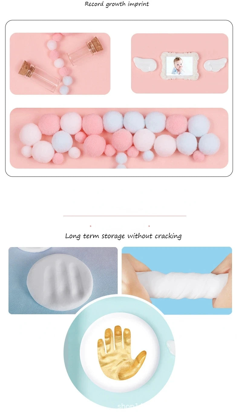 Baby Hand Print Footprint Imprint Kit Handprint Baby Mud And baby footprints Souvenirs Baby Hand And Foot Mold Hundred Days Gift
