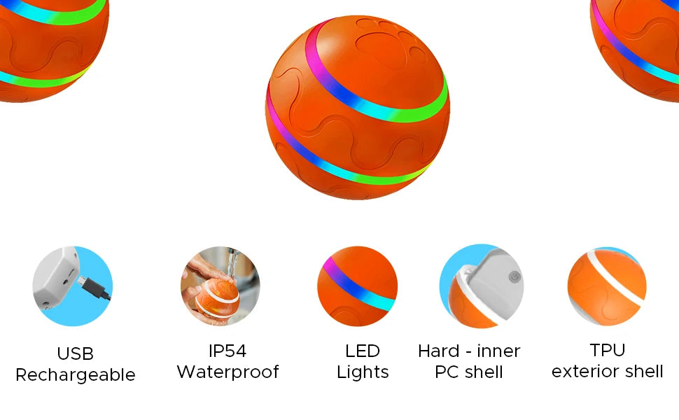 Interactive Dog Toy Ball with Remote Control, Active Rolling Ball for Dogs,Wicked Ball for Small Medium Large Dogs pet toys