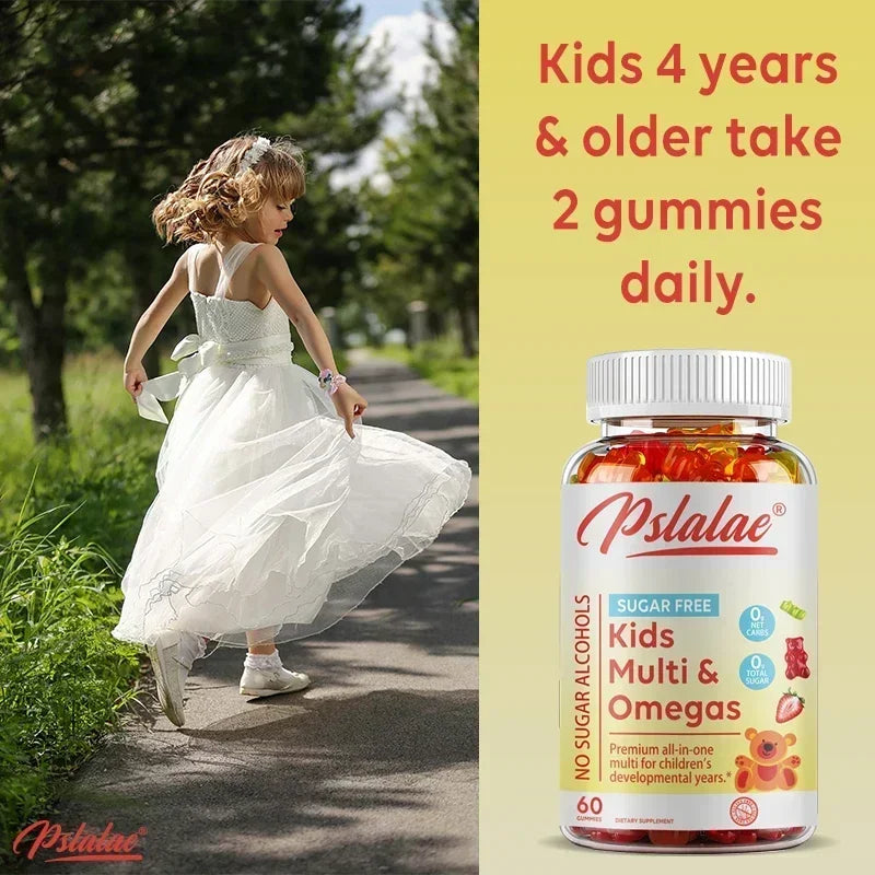 Kids Multivitamins Gummies - Support Children's Development, Provides Energy, Supports Brain, Eye & Overall Healthy Development