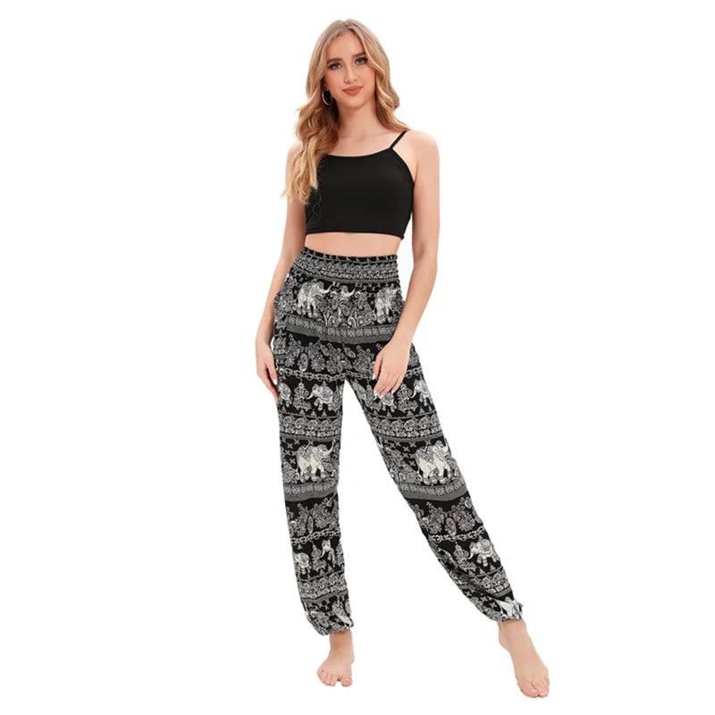 Yoga Pants Women Hippie Harem Printed Leggings Boho High Waisted Pantalone De Mujer Cintura Alta Calca Feminina Beach