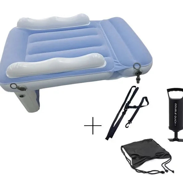 New Baby Comfort Sleep Inflatable Mattress Kids Car Outdoor Universal Camping Travel Lightweight Flocked Air Mattress