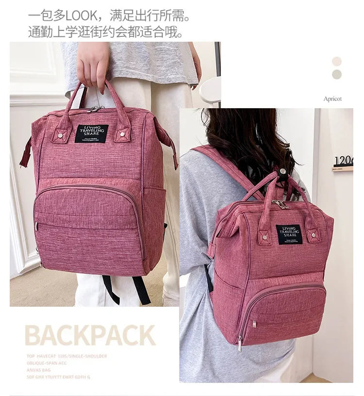 Nappy Backpack Diaper Bag Mummy Large Capacity Bags Mom Baby Multi-Function Waterproof Outdoor Travel Diaper Bags for Baby Care