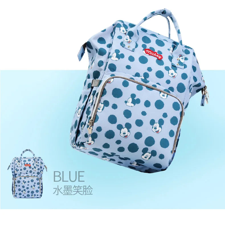 Disney Mickey Original New Diaper Bag Backpack Luxury Brand Baby Bag Large Capacity Multifunctional Cartoon Baby Diaper Bag