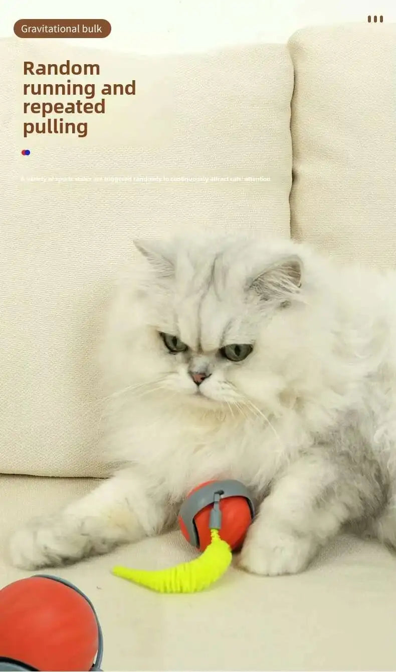 New Smart Interactive Speedy Tail 2.0 Cat Toy Automatic Moving Balls for Cats And Dogs Touch Motion Rolling Toy Ball for Pet