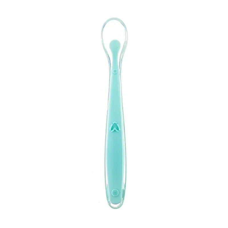 Baby Soft Safety Spoon Bowl Container Silicone Spoons Tableware for Child Infant Solid Feeding Flatware Toddler Care Feeder