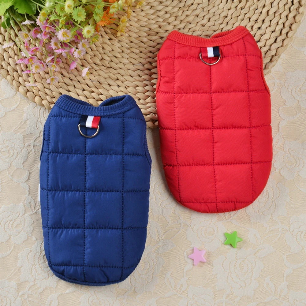XS-2XL Winter Warm Cotton Dogs Vest Coats For Small Medium Dog Clothing Puppy Kitten French Bulldog Chihuahua Pet Dogs Clothes