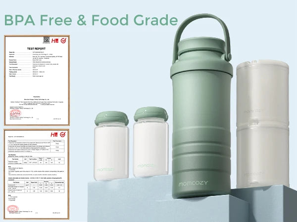 Momcozy 22oz Portable Breast Milk Cooler for Outdoor, 360°Total Cooling for 24Hours, Larger Capacity with 2pcs Baby Bottles