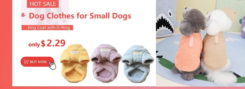 Winter Warm Dog Coat Jacket Windproof Dog Clothes for Small Dogs Padded Clothing Chihuahua Clothes Pet Supplies