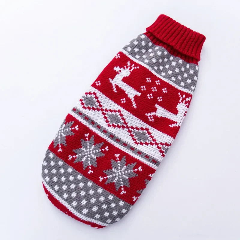 Christmas Wear for Large Dog Sweater Knit Big Dog Sweater Christmas Pet Turtleneck Doggy Sweatshirt for Extra Dogs Boy Girl