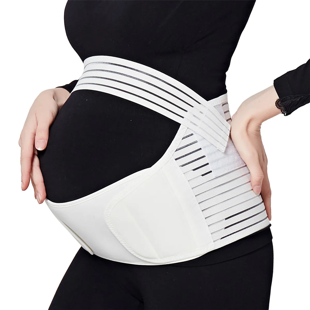 Breathable Adjustable Maternity Support Belt for Mid-to-Late Pregnancy, Stabilizing Belly Wrap for Back Support