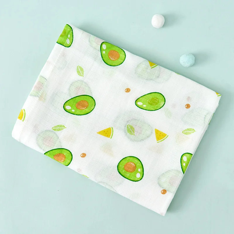 110cm Baby Swaddle Blanket Dual Layers Blankets For Boys Girls Organic Cotton Soft Newborn Swaddle Wrap Burping Clothes
