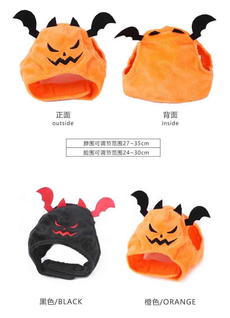 Pet Halloween Dog Cat Costume Dog Cat Costumes for Small Dogs Cosplay Bat Headgear Cat Hat Cat Headgear Pet Supplies