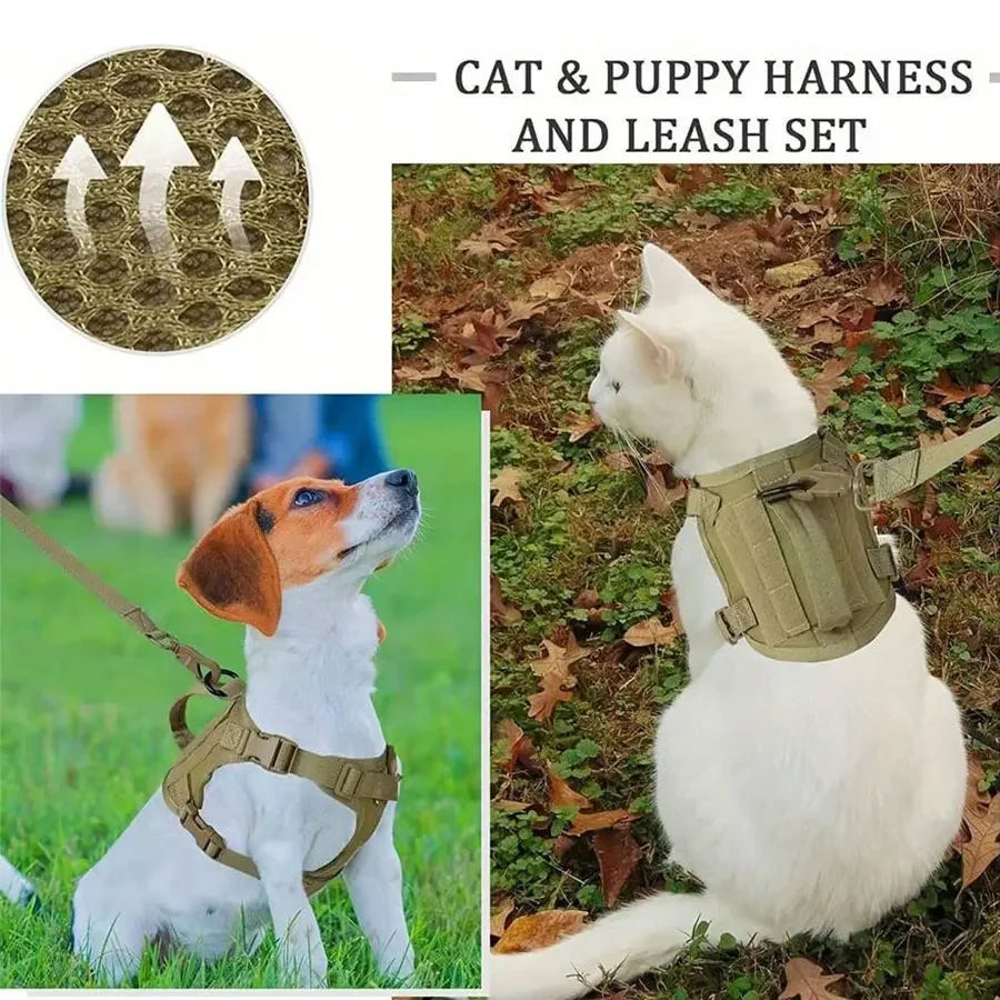 Outdoor Cat Vest Waterproof Cat Clothes Cat Chest Strap Special Vest for Walking Cats Can Be Adjusted