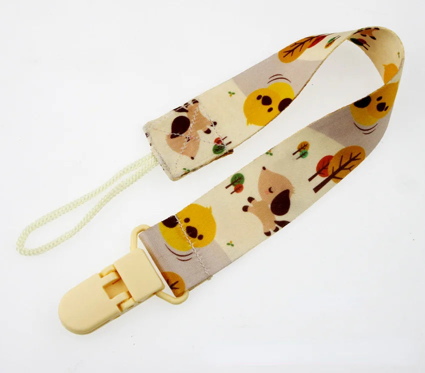 Cartoon Baby Pacifier Clip Chain Ribbon Dummy Soother Holder Chain Anti-drop Buckle Strap for Pacifier Baby Feeding