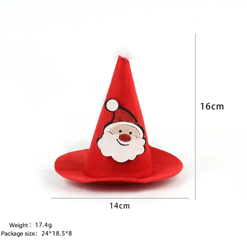 Pet Dog Cat Santa Hat Christmas Costume Accessories Small Dogs Cats Winter Warm for Holloween Holiday Christmas Party Photos