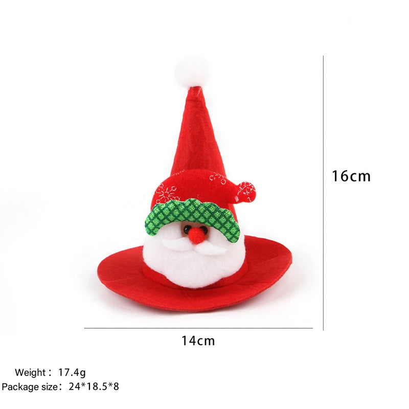 Pet Dog Cat Santa Hat Christmas Costume Accessories Small Dogs Cats Winter Warm for Holloween Holiday Christmas Party Photos