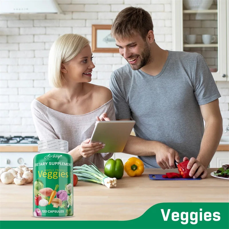 Veggies Supplement Filled with Vitamins and Minerals Promote Antioxidants Increase Immune Defense