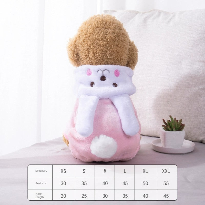Cat Clothes Tiger Outfit Thermal Cotton-Padded Clothes Kitten Blue Cat British Shorthair Muppet Autumn and Winter Pet Dog Four-Legged Clothes