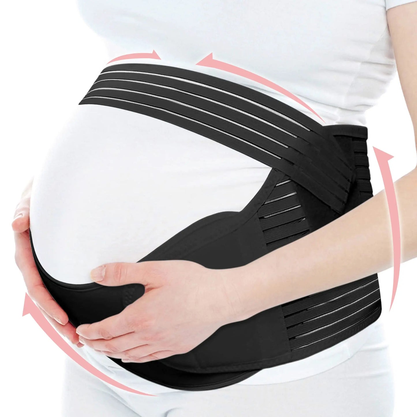 Breathable Adjustable Maternity Support Belt for Mid-to-Late Pregnancy, Stabilizing Belly Wrap for Back Support