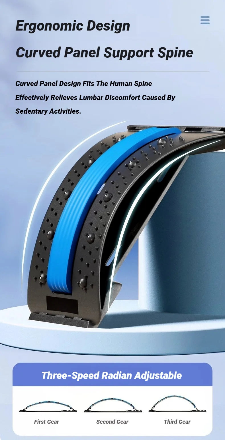 Back Massager Stretch Lumbar Support Relaxation Spine Pain Relief Vertebral Relaxer Stretches The Lower Traction Corrects Waist