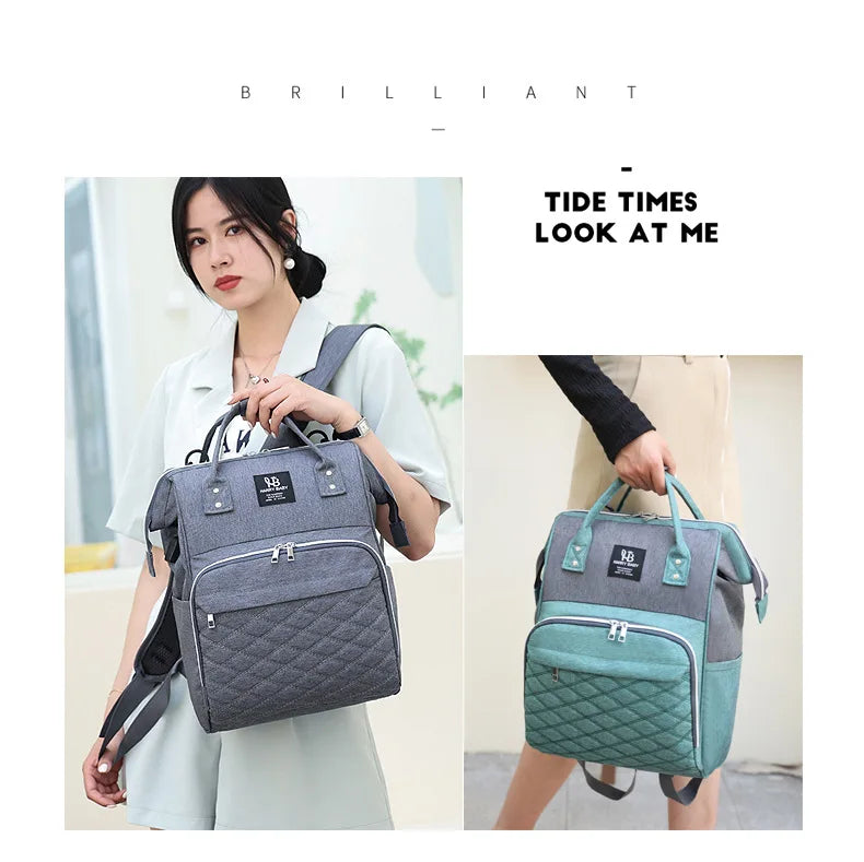 Multi-functional Mummy Shoulder Storage Bag Out Fashion Mother USB Port Bag Large Capacity Backpack Baby Stroller Hanging Bag