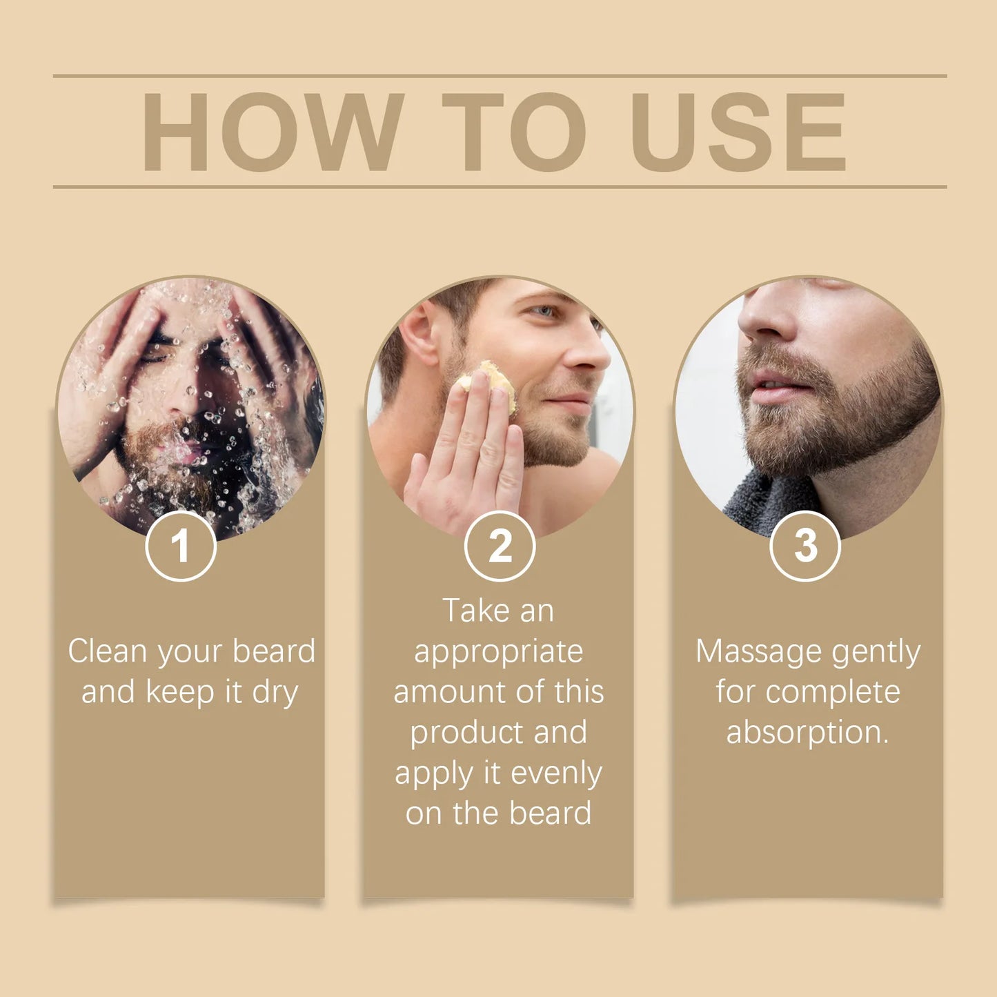 Beard Care Cream Moisturizing Facial Hair Growth Dashing Soften Moustache Beard Grooming Product Gentlemen Beard Styling Wax