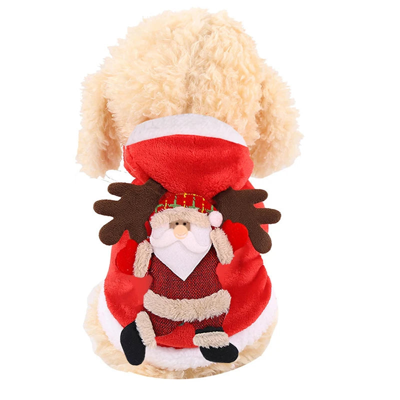 Christmas Dog Clothes for Small Medium Dogs Pet Costume Chihuahua Pets Hoodies Warm New Year Dog Clothing Yorkshire