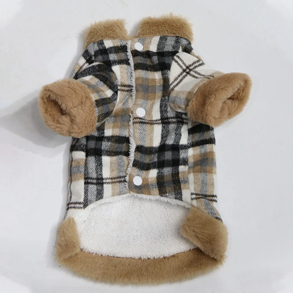 Pet Dog Clothes Lattice Coat Autumn Winter Dogs Pet Clothing Costume Clothes For Dogs Jacket Ropa Perro chihuahua Yorkshire