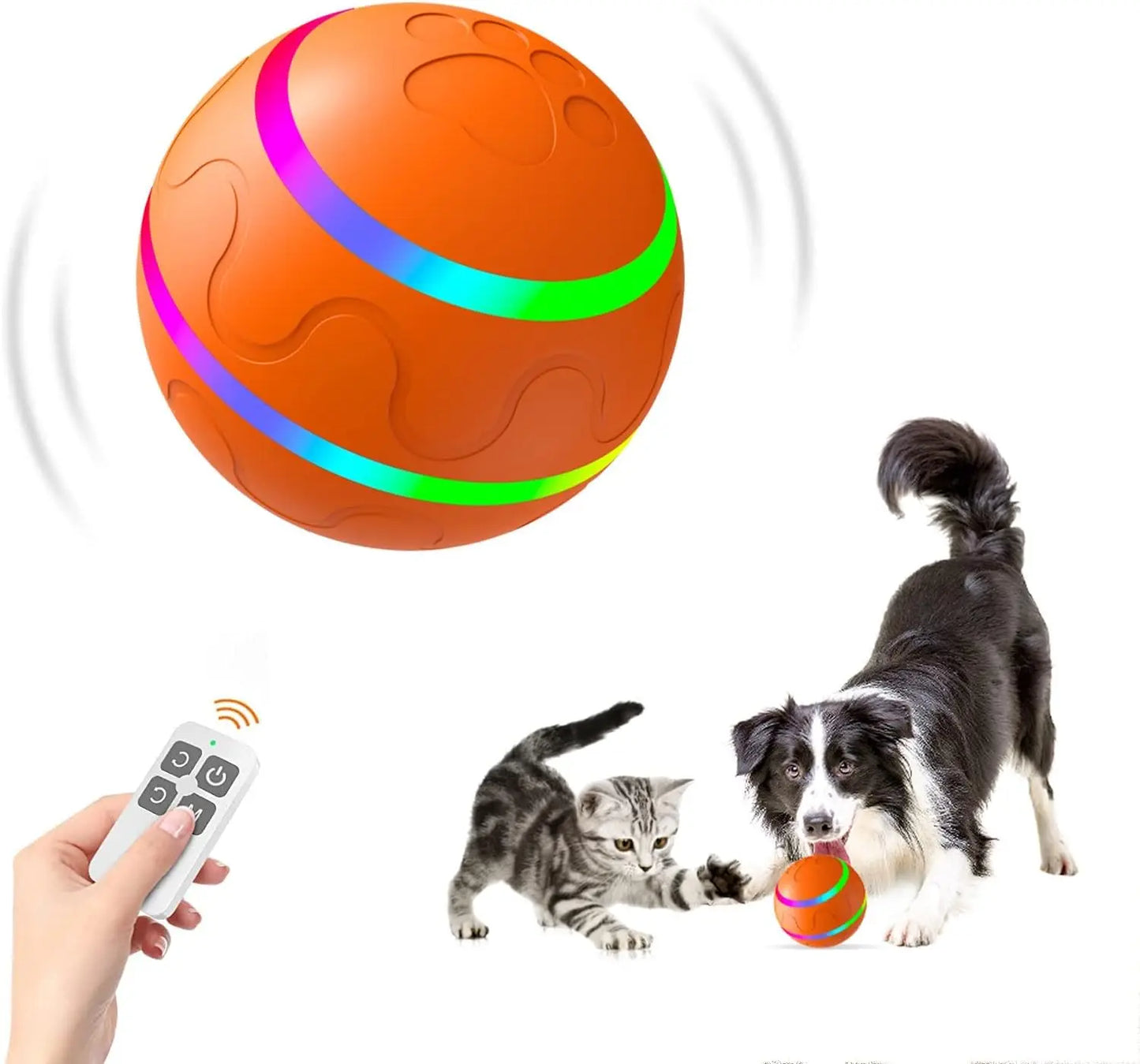 Interactive Dog Toy Ball with Remote Control, Active Rolling Ball for Dogs,Wicked Ball for Small Medium Large Dogs pet toys