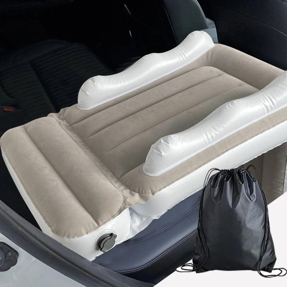 New Baby Comfort Sleep Inflatable Mattress Kids Car Outdoor Universal Camping Travel Lightweight Flocked Air Mattress