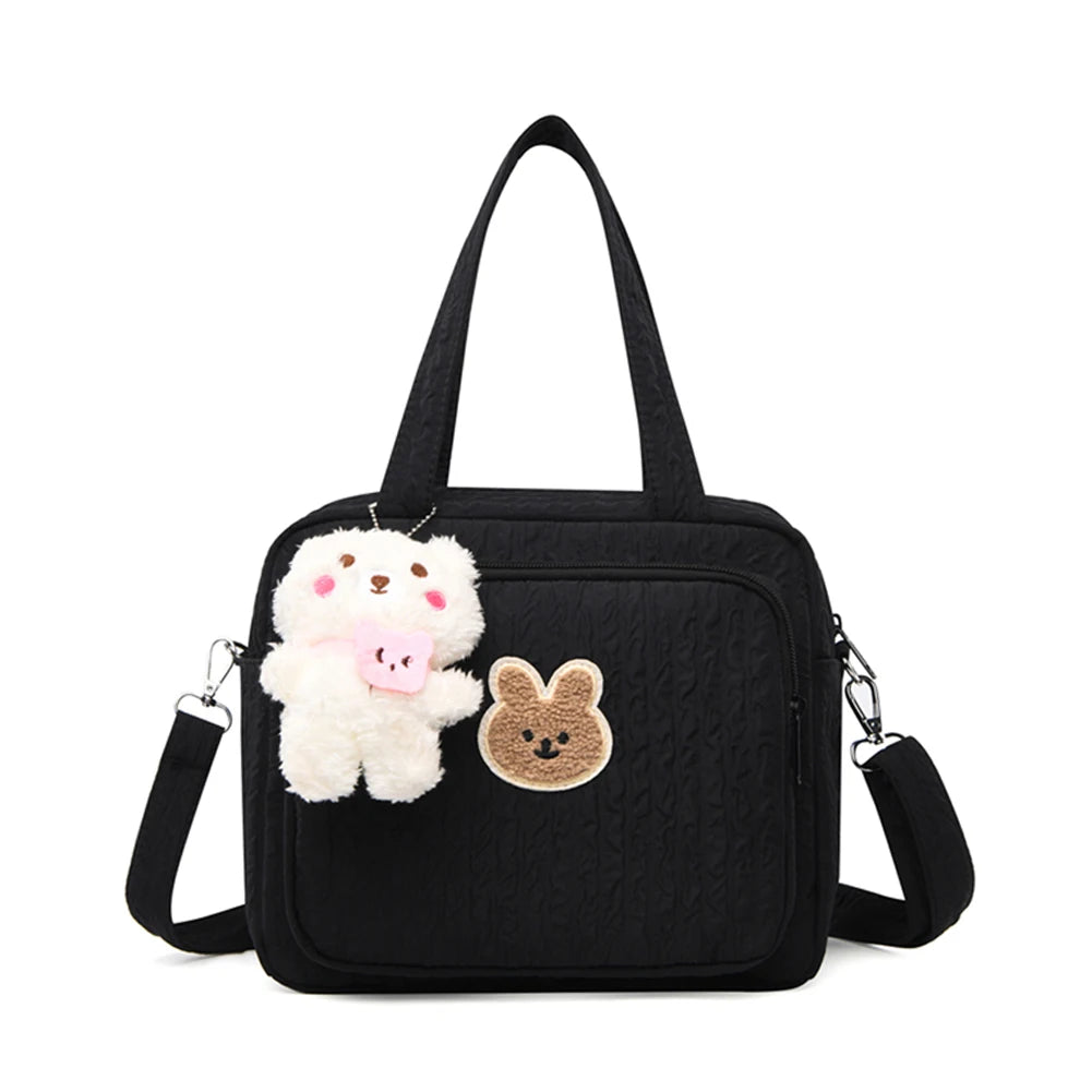 Mommy Stroller Nappy Bag Portable Cute Cartoon Multi-function Large Capacity Baby Diaper Bags with Pendant Nylon Mom Travel Tote