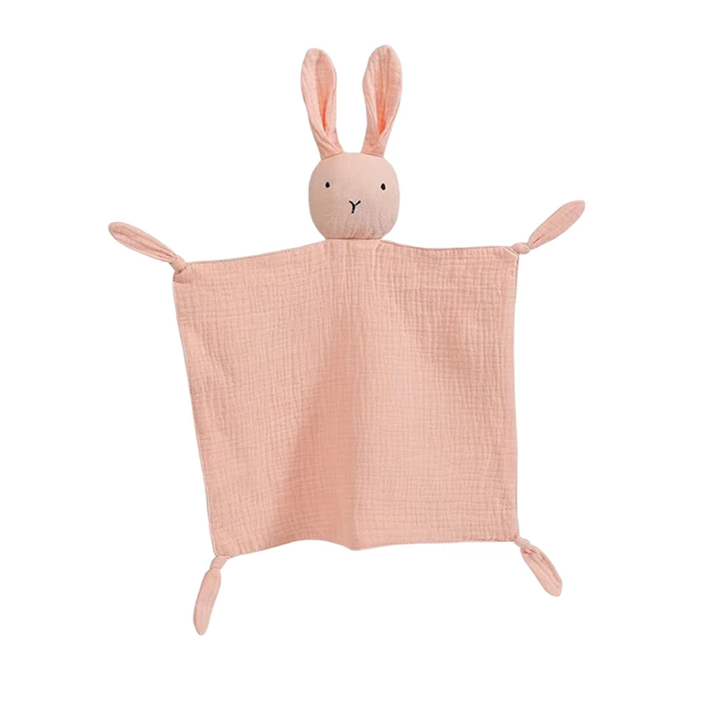 Baby Cotton Muslin Comforter Blanket Soft Newborn Sleeping Dolls Kids Fashion Sleep Toy Soothe Appease Towel Bibs