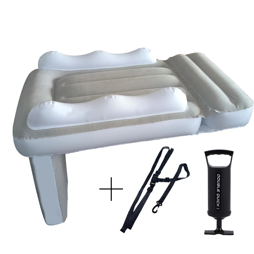 New Baby Comfort Sleep Inflatable Mattress Kids Car Outdoor Universal Camping Travel Lightweight Flocked Air Mattress